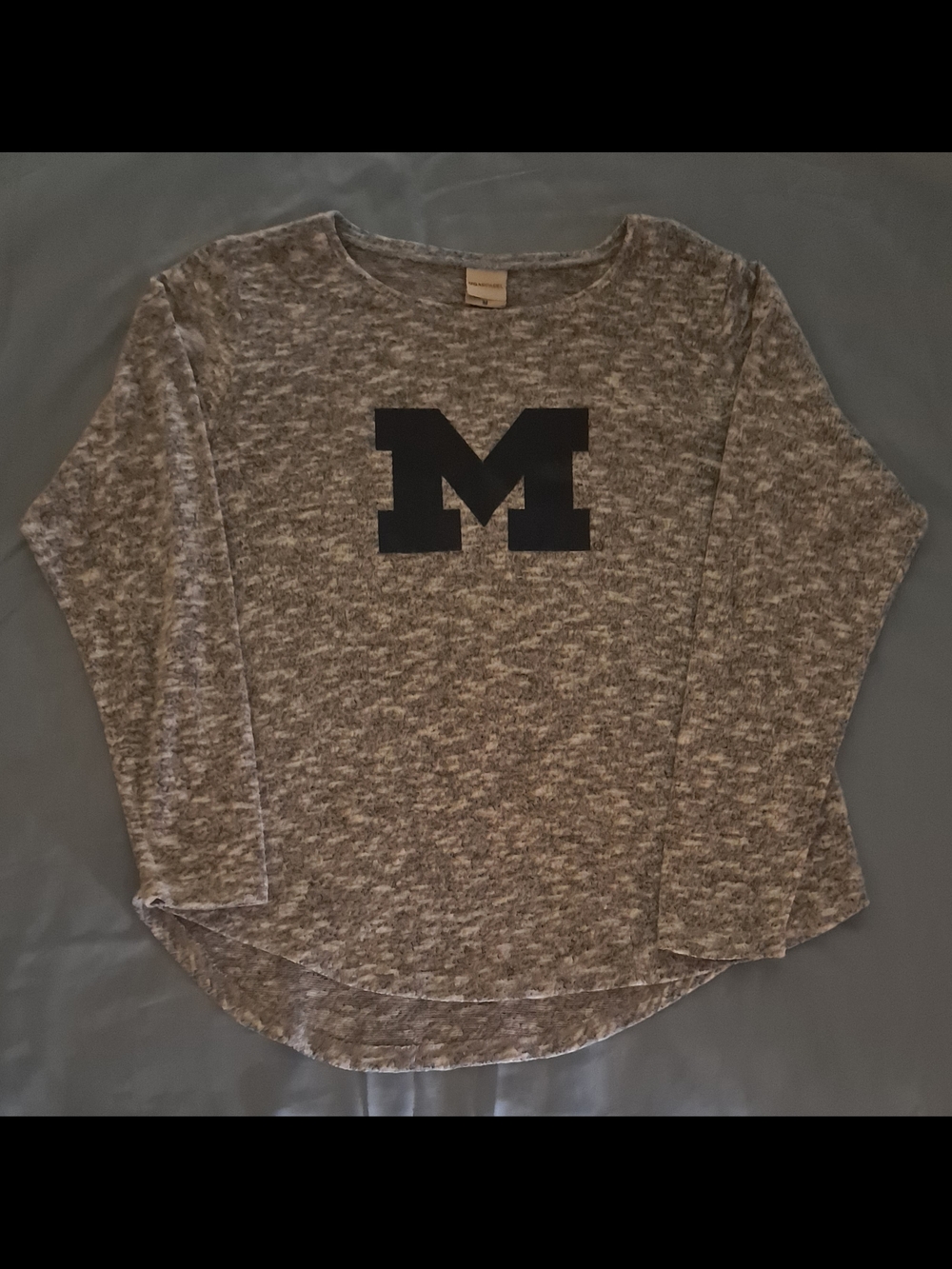 Michigan Wolverines UG Apparel Gray Marled Tunic with 'M' Accent Size Medium